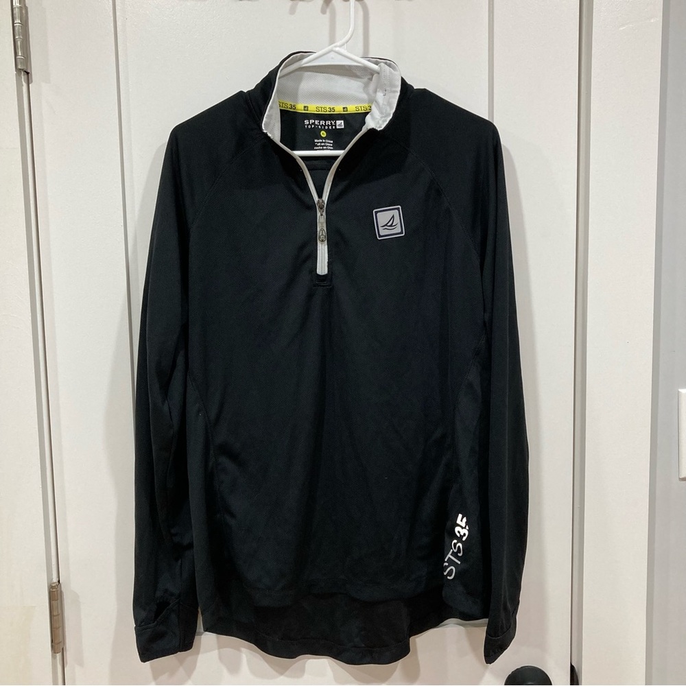 Black XL Sperry STS35 1/4 Zip